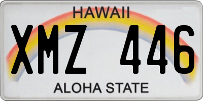 HI license plate XMZ446