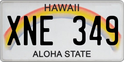 HI license plate XNE349