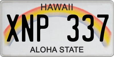 HI license plate XNP337