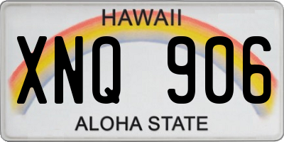 HI license plate XNQ906