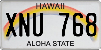 HI license plate XNU768