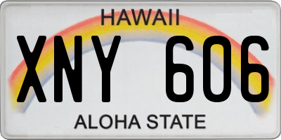 HI license plate XNY606