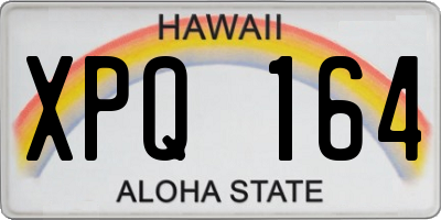 HI license plate XPQ164