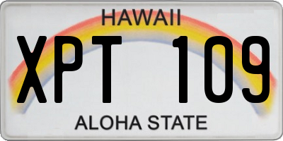 HI license plate XPT109