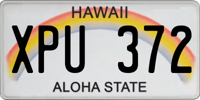 HI license plate XPU372