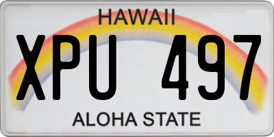 HI license plate XPU497