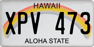 HI license plate XPV473