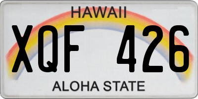 HI license plate XQF426