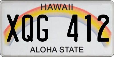 HI license plate XQG412