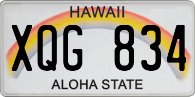 HI license plate XQG834