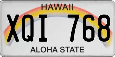HI license plate XQI768