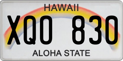 HI license plate XQO830