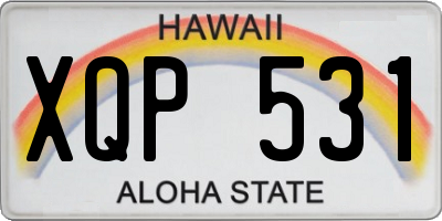 HI license plate XQP531