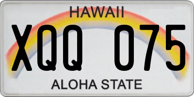 HI license plate XQQ075