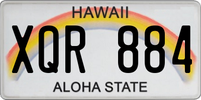 HI license plate XQR884