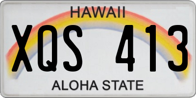 HI license plate XQS413