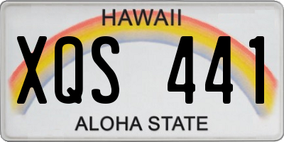 HI license plate XQS441