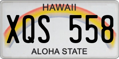 HI license plate XQS558