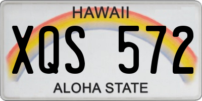 HI license plate XQS572
