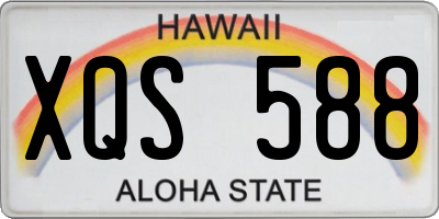 HI license plate XQS588