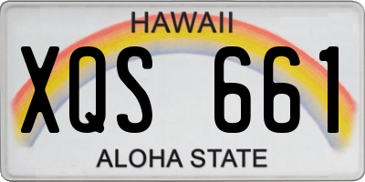 HI license plate XQS661