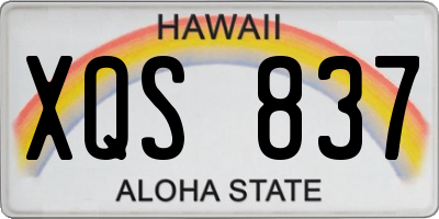 HI license plate XQS837