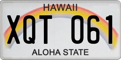 HI license plate XQT061