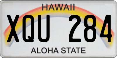 HI license plate XQU284
