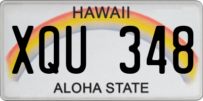 HI license plate XQU348