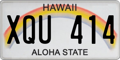 HI license plate XQU414
