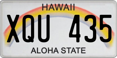 HI license plate XQU435