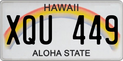 HI license plate XQU449