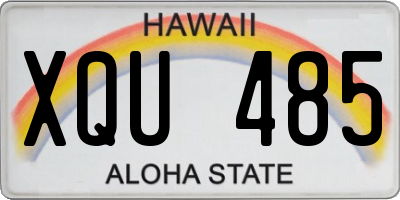 HI license plate XQU485