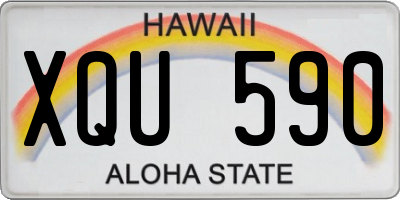 HI license plate XQU590
