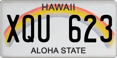 HI license plate XQU623