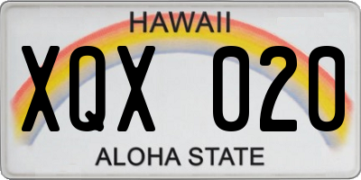 HI license plate XQX020