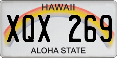 HI license plate XQX269