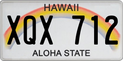 HI license plate XQX712
