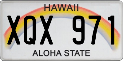 HI license plate XQX971