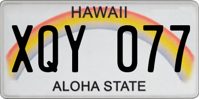 HI license plate XQY077