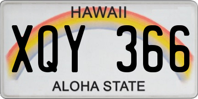 HI license plate XQY366