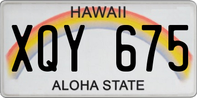 HI license plate XQY675