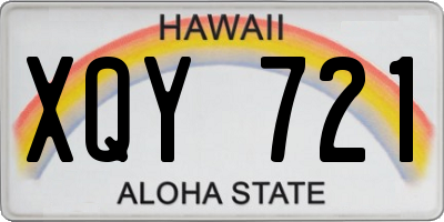HI license plate XQY721