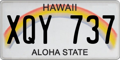 HI license plate XQY737
