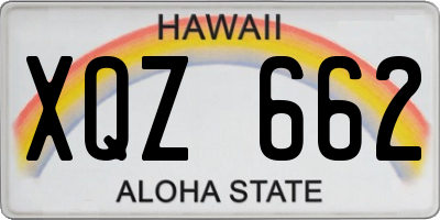 HI license plate XQZ662