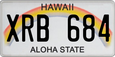 HI license plate XRB684