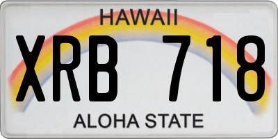 HI license plate XRB718