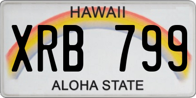 HI license plate XRB799