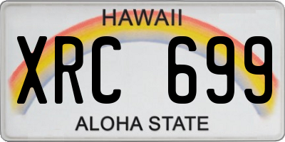 HI license plate XRC699