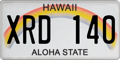 HI license plate XRD140